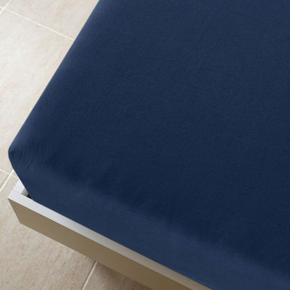 vidaXL Draps-housses Jersey 2 pcs Bleu marine 100x200 cm Coton