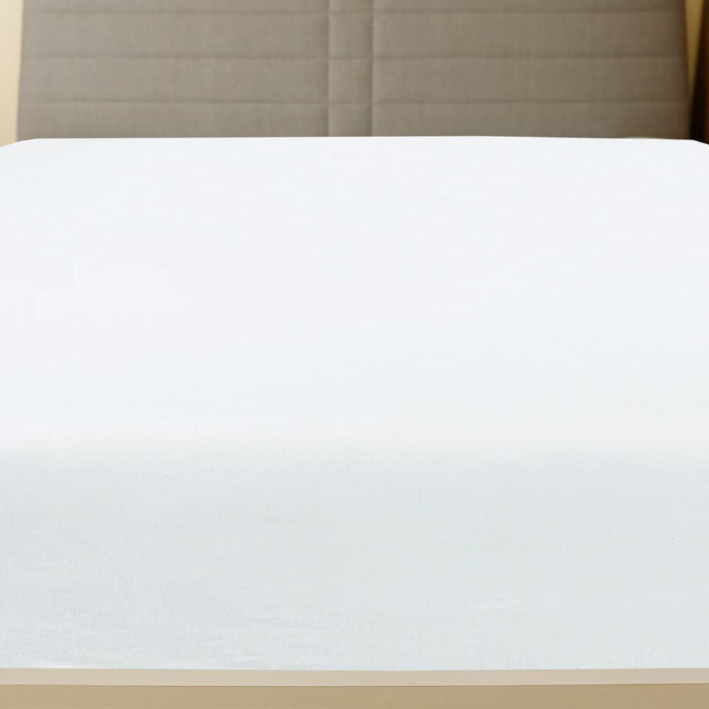 vidaXL Draps-housses Jersey 2 pcs Blanc 140x200 cm Coton
