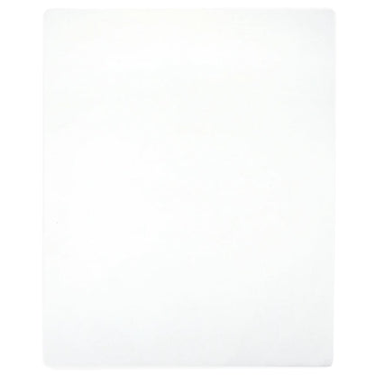 vidaXL Drap-housse Jersey Blanc 160x200 cm Coton