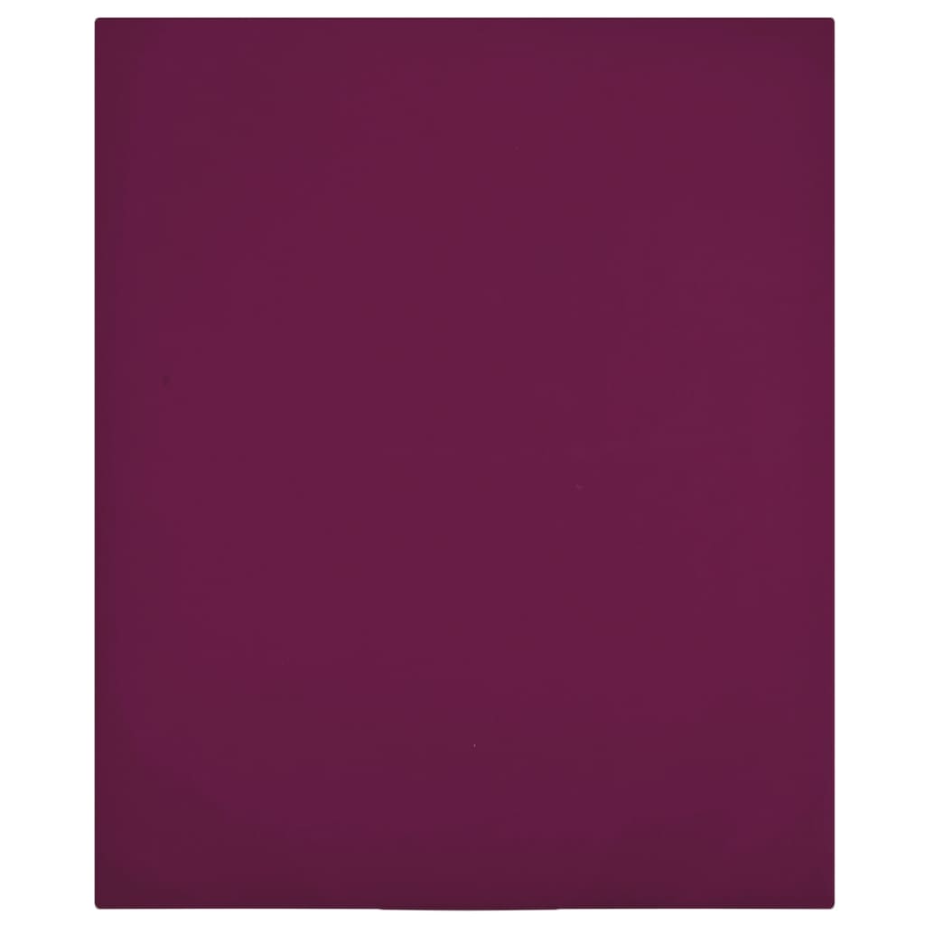 vidaXL Draps-housses Jersey 2 pcs Bordeaux 90x200 cm Coton