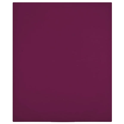 vidaXL Draps-housses Jersey 2 pcs Bordeaux 90x200 cm Coton