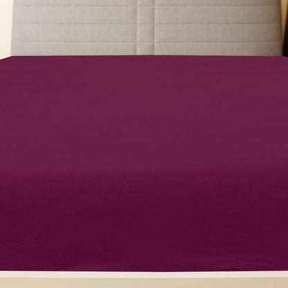 vidaXL Draps-housses Jersey 2 pcs Bordeaux 90x200 cm Coton