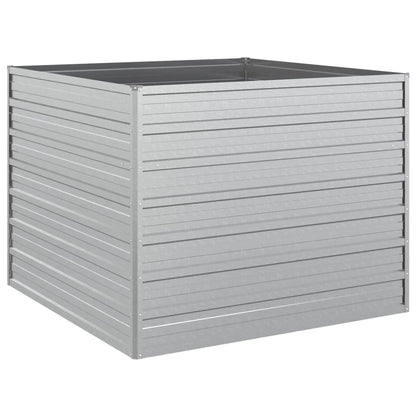 vidaXL Lit surélevé de jardin 100x100x77 cm Acier galvanisé Argenté