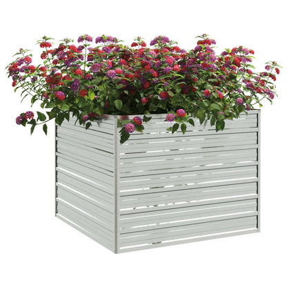 vidaXL Lit surélevé de jardin 100x100x77 cm Acier galvanisé Argenté