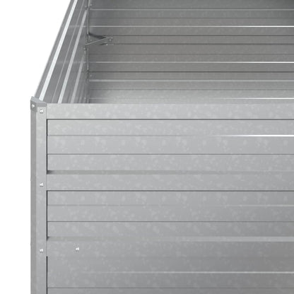 vidaXL Lit surélevé de jardin 100x100x77 cm Acier galvanisé Argenté