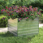 vidaXL Lit surélevé de jardin 100x100x77 cm Acier galvanisé Argenté
