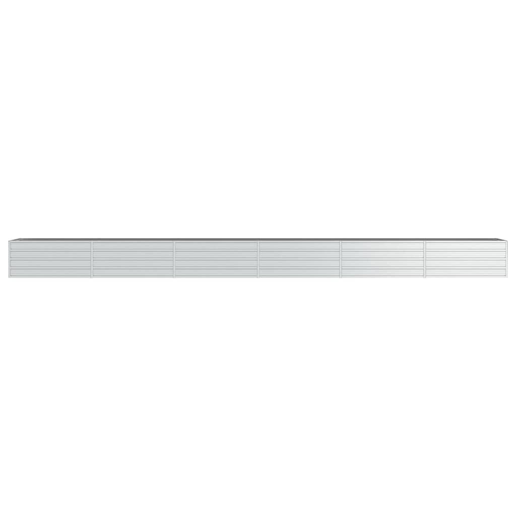 vidaXL Lit surélevé de jardin 600x80x45 cm Acier galvanisé Argenté
