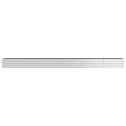 vidaXL Lit surélevé de jardin 600x80x45 cm Acier galvanisé Argenté