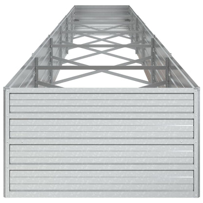 vidaXL Lit surélevé de jardin 600x80x45 cm Acier galvanisé Argenté