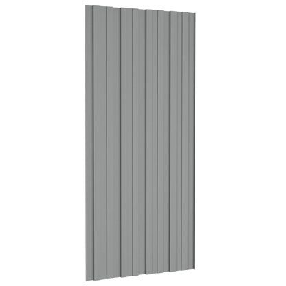 vidaXL Panneaux de toiture 36 pcs Acier galvanisé Gris 100x45 cm