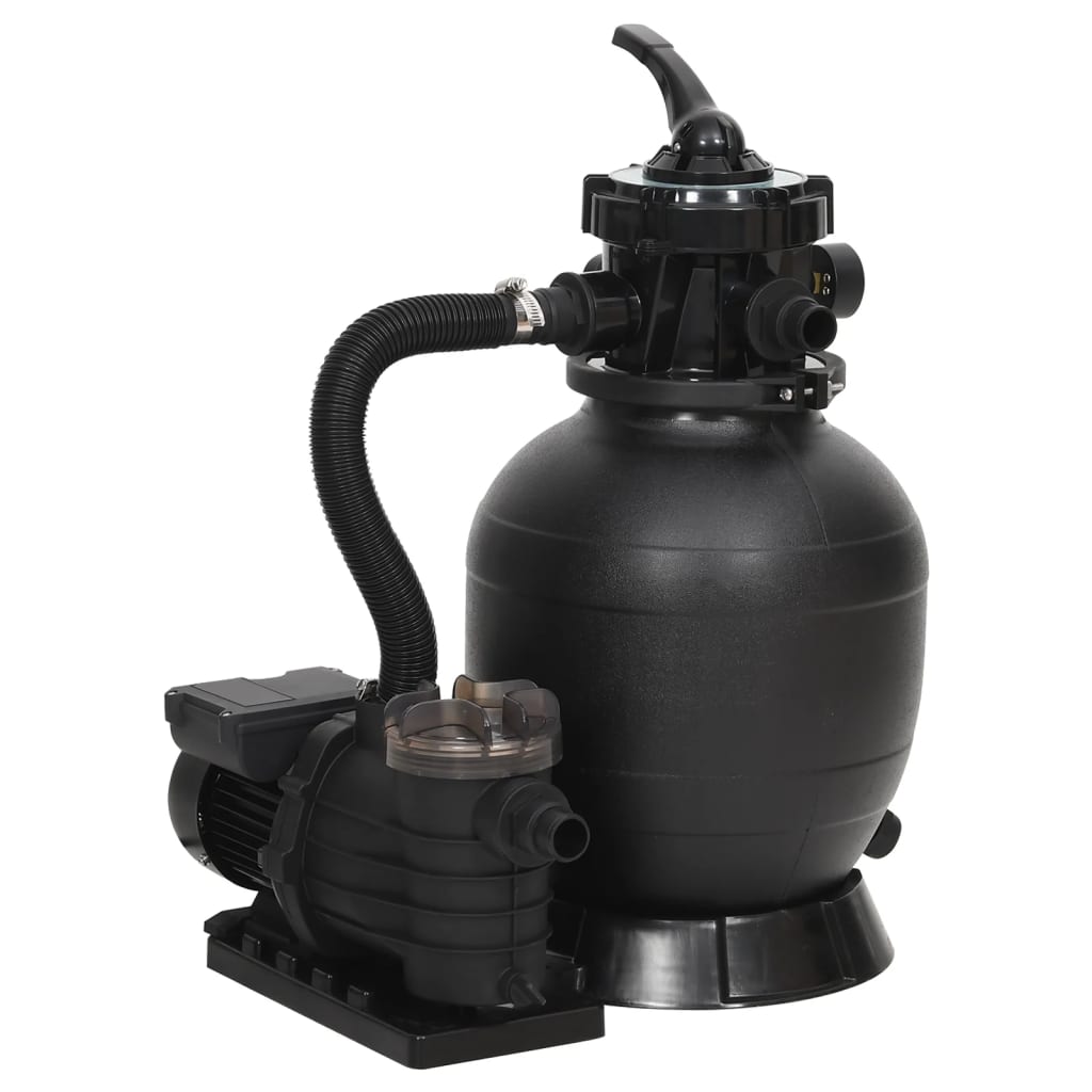 vidaXL Filtre à sable de piscine avec préfiltre noir