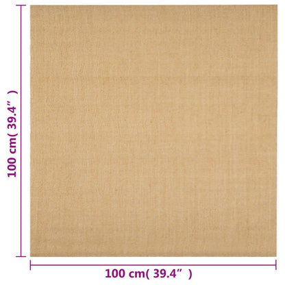 vidaXL Tapis Sisal naturel 100x100 cm