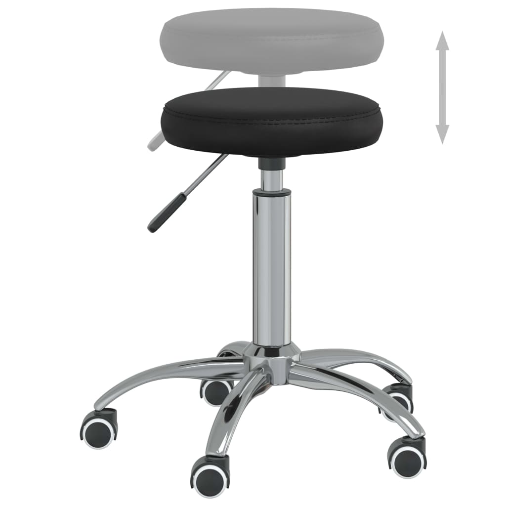 vidaXL Tabouret de massage Similicuir Noir
