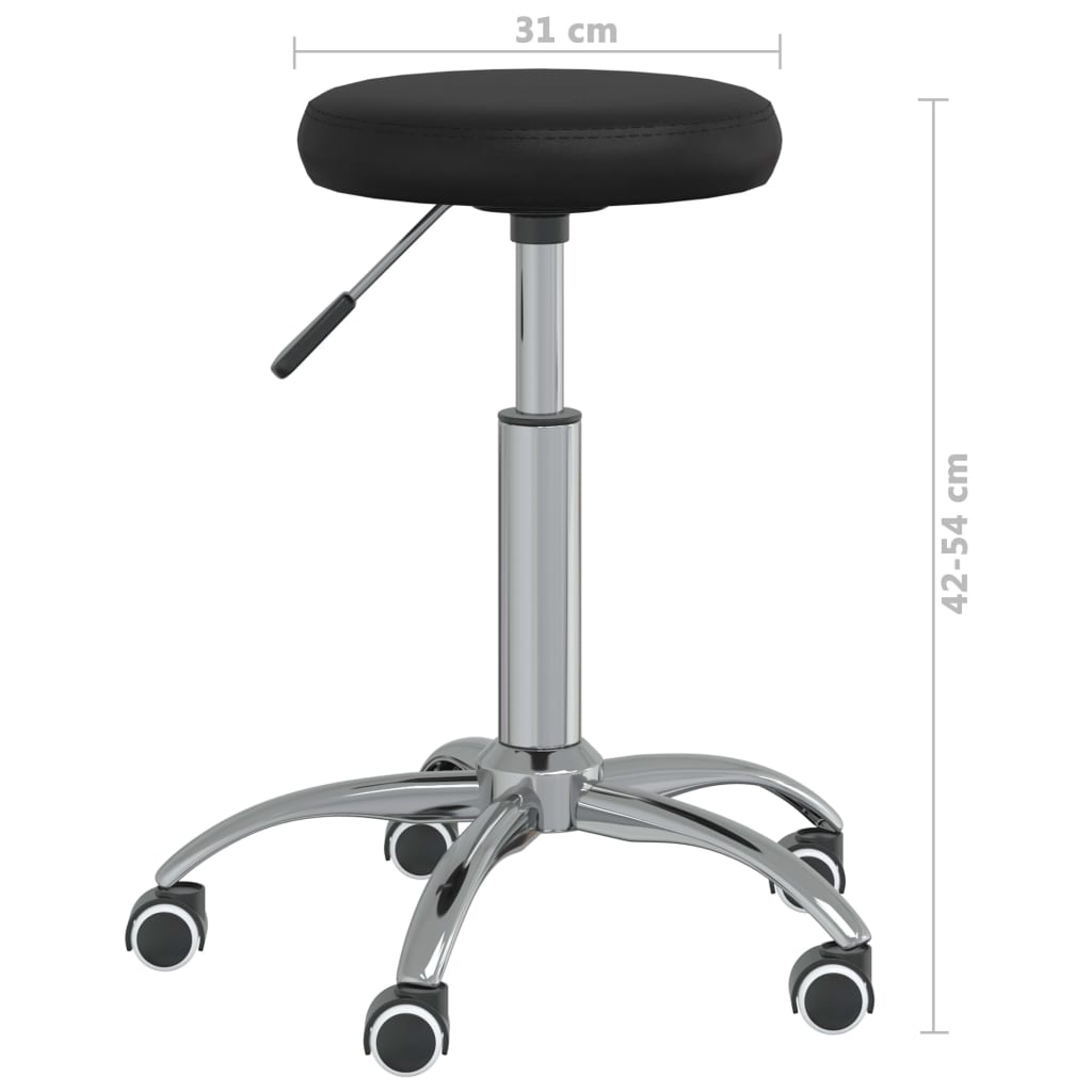 vidaXL Tabouret de massage Similicuir Noir