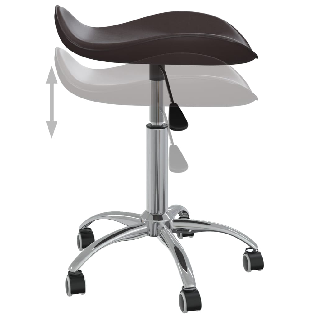 vidaXL Chaise de bureau Marron Similicuir
