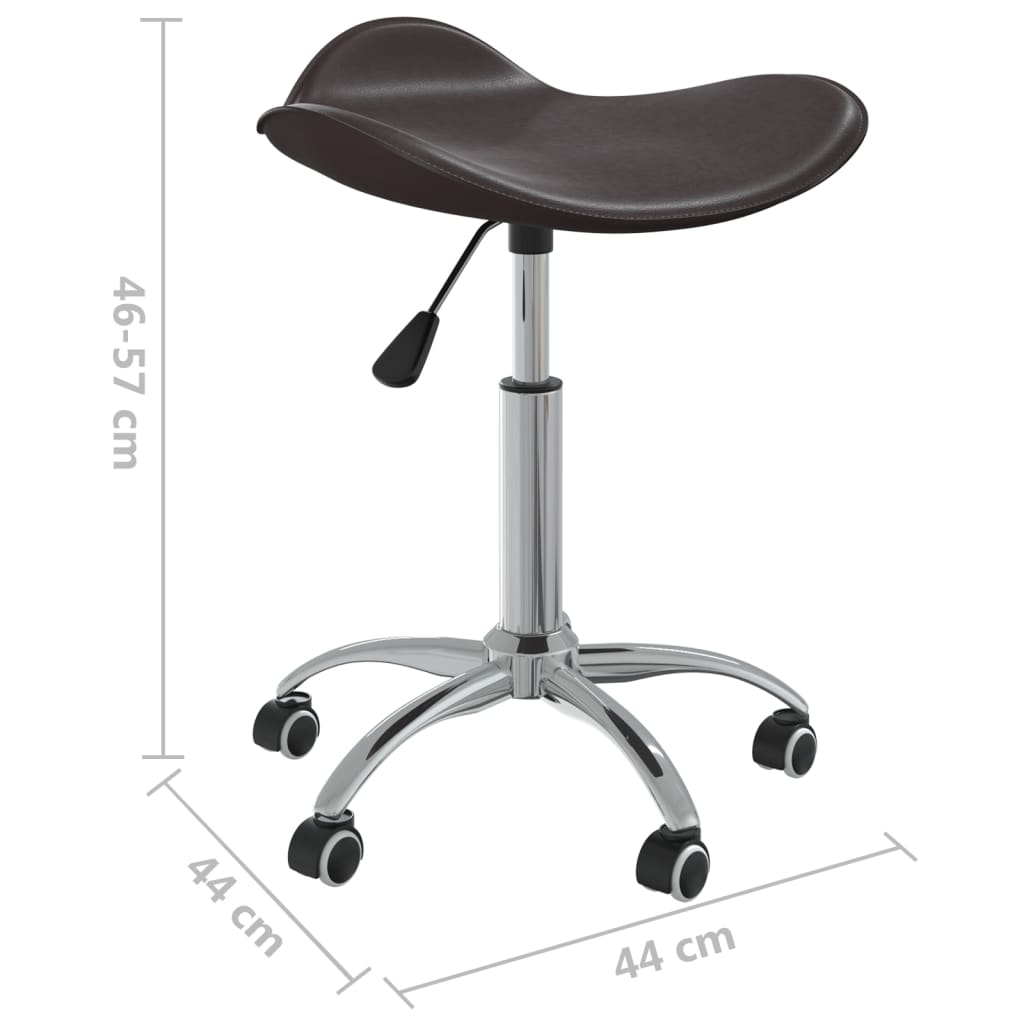 vidaXL Chaise de bureau Marron Similicuir