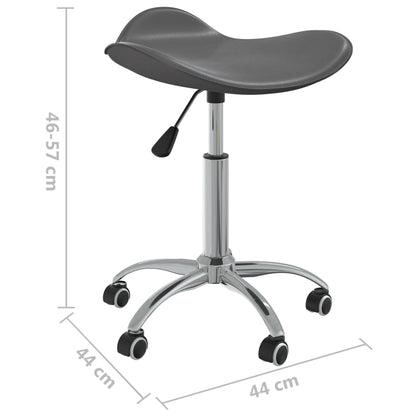 vidaXL Chaise de bureau Gris Similicuir
