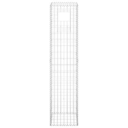 vidaXL Poteau à panier de gabion 40x40x180 cm Fer