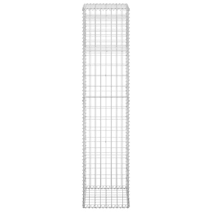 vidaXL Poteau à panier de gabion 40x40x180 cm Fer