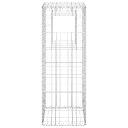 vidaXL Poteau à panier de gabion 50x50x140 cm Fer