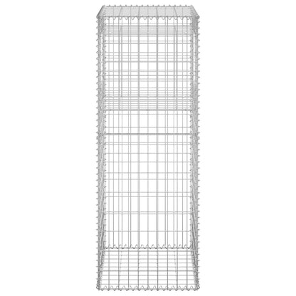 vidaXL Poteau à panier de gabion 50x50x140 cm Fer