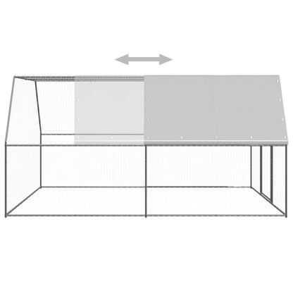 vidaXL Poulailler d'extérieur 3x4x2 m Acier galvanisé