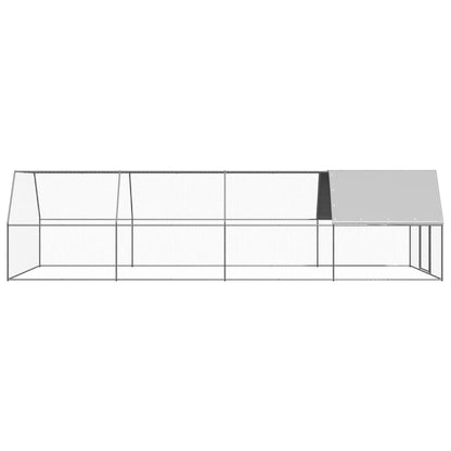vidaXL Poulailler d'extérieur 3x8x2 m Acier galvanisé