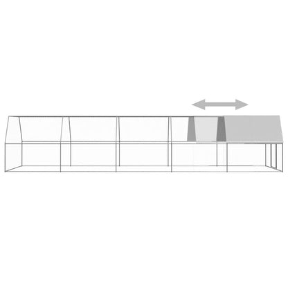 vidaXL Poulailler d'extérieur 3x10x2 m Acier galvanisé