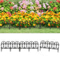 vidaXL Bordures de pelouse 17 pcs Noir 10 m PP