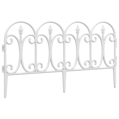 vidaXL Bordures de pelouse 17 pcs Blanc 10 m PP