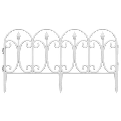 vidaXL Bordures de pelouse 17 pcs Blanc 10 m PP