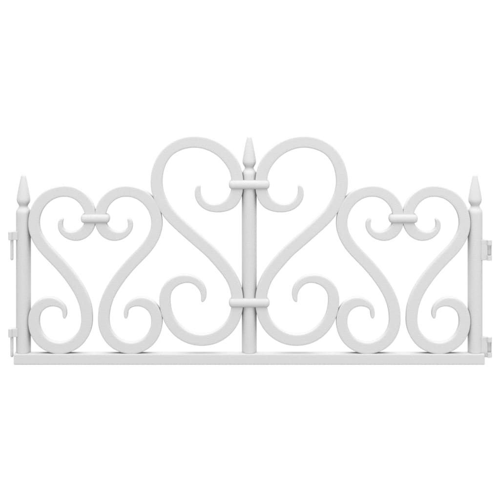 vidaXL Bordures de pelouse 17 pcs Blanc 10 m PP