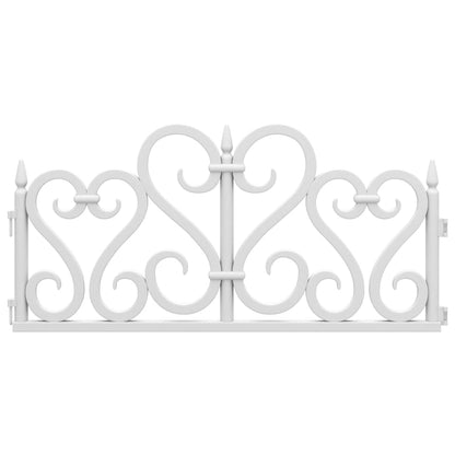 vidaXL Bordures de pelouse 17 pcs Blanc 10 m PP