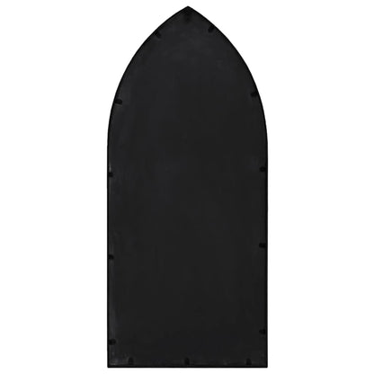 vidaXL Miroir de jardin Noir 100x45 cm Fer pour utilisation extérieure
