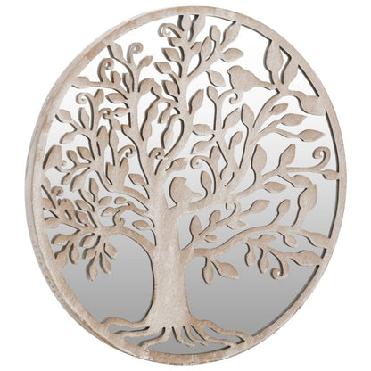 vidaXL Miroir de jardin Sable 60x2,5cm Fer Rond utilisation extérieure