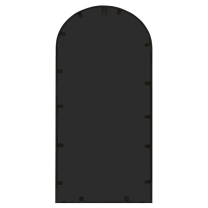 vidaXL Miroir de jardin Noir 70x30 cm Fer pour utilisation extérieure