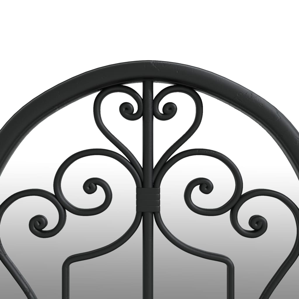 vidaXL Miroir de jardin Noir 70x30 cm Fer pour utilisation extérieure