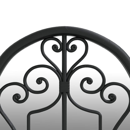 vidaXL Miroir de jardin Noir 70x30 cm Fer pour utilisation extérieure