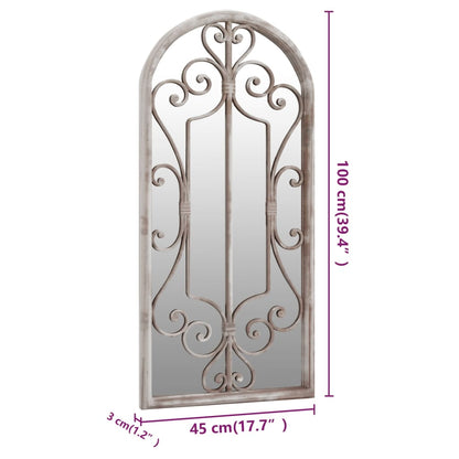 vidaXL Miroir Sable 100x45 cm Fer pour utilisation à l'intérieur