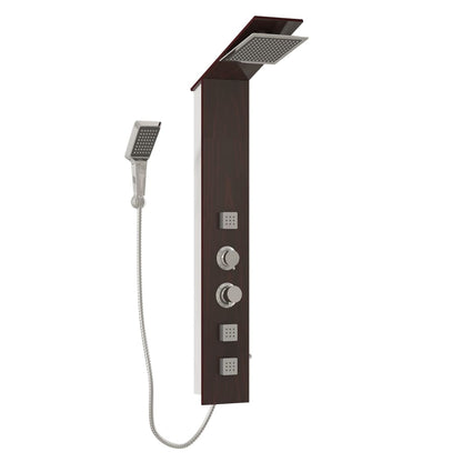 vidaXL Système de panneau de douche Verre Marron