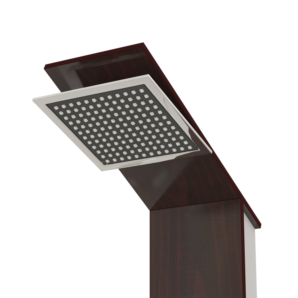 vidaXL Système de panneau de douche Verre Marron