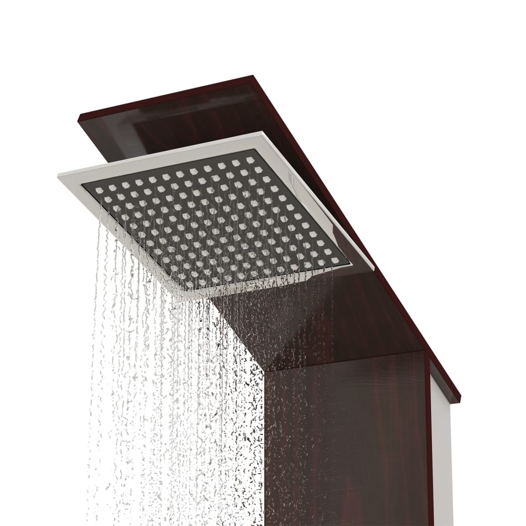 vidaXL Système de panneau de douche Verre Marron