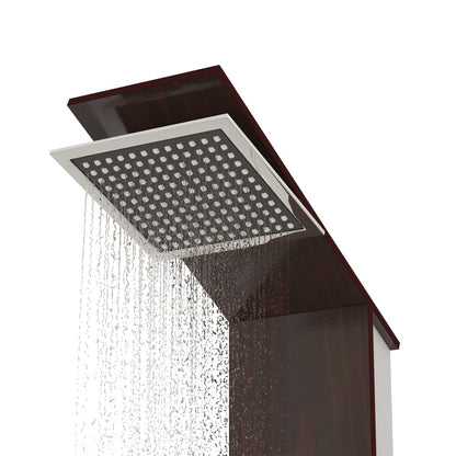 vidaXL Système de panneau de douche Verre Marron