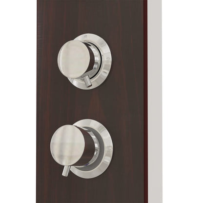 vidaXL Système de panneau de douche Verre Marron