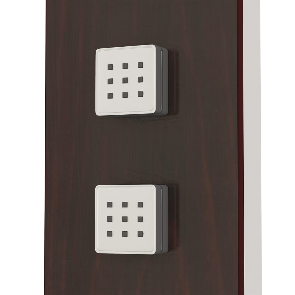 vidaXL Système de panneau de douche Verre Marron