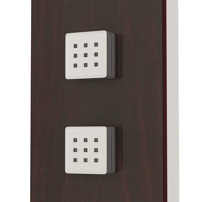 vidaXL Système de panneau de douche Verre Marron