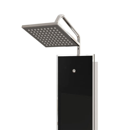 vidaXL Panneau de douche Verre 18x45,5x130 cm Noir