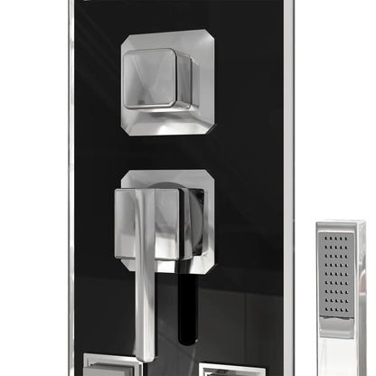 vidaXL Panneau de douche Verre 18x45,5x130 cm Noir