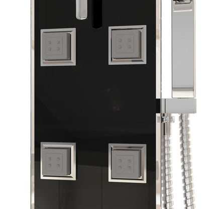 vidaXL Panneau de douche Verre 18x45,5x130 cm Noir