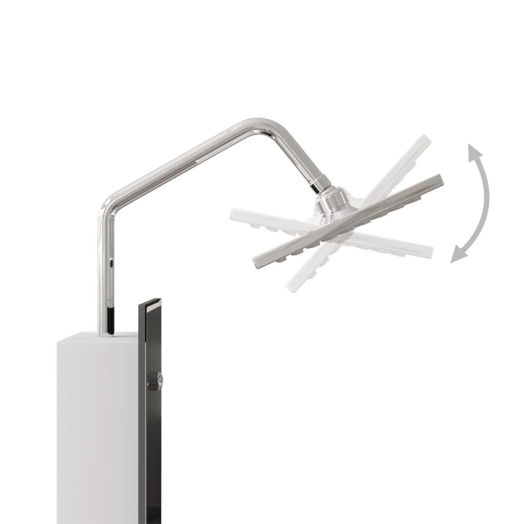 vidaXL Panneau de douche Verre 18x45,5x130 cm Noir